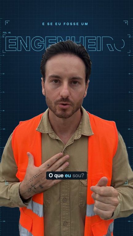 Cartela da engenharia: a palavra ENGENHEIRO em contorno ciano atrás da cabeça