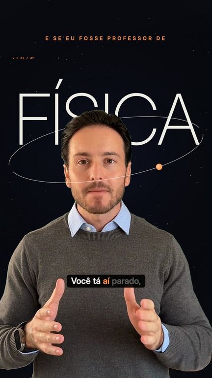 Cartela da física: a palavra FÍSICA com uma órbita em volta da cabeça